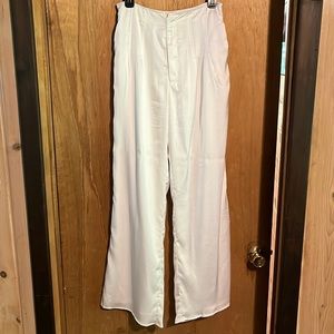 Wide leg silk pant